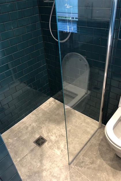 Tiling work for new shower room